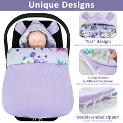 CARUILI stroller bunting bag windproof design for chilly outings.