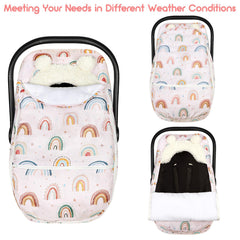 CARUILI winter car seat cover double zipper enables quick temperature adjustments