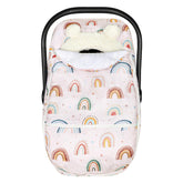 CARUILI winter car seat cover peep window for easy baby monitoring on the go