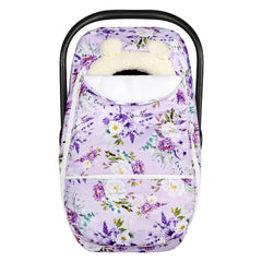 CARUILI winter car seat cover plush fleece close-up shows warm, cozy fabric