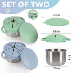 Casremee snack cups lid-close view highlighting spill-proof seal