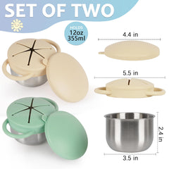 Casremee snack cups spill-proof-lid provide mess-free snacking on the go.