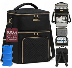 Castal breast pump bag front view โ stylish on-the-go travel companion.