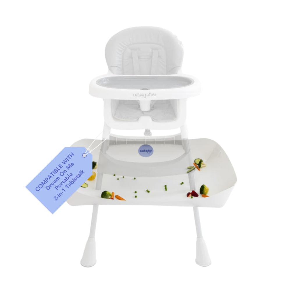 Catchy Food Catcher on Dream On Me Tabletalk setup keeps floors clean during meals