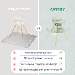 Catchy Food Catcher in linen-inspired colors adds stylish premium mealtime ambiance.