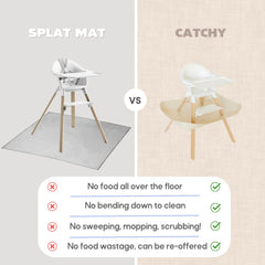 Catchy Food Catcher protects floors and carpets from dropped food during toddler meals.