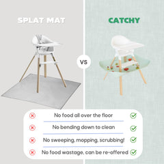 CATCHY Food Catcher shows one-time installation for years of mess-free mealtimes