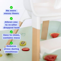 CATCHY Food Catcher premium linen-inspired color blends with modern high chairs