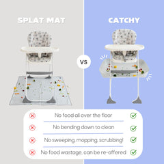 Catchy food catcher waterproof surface is easy to wipe clean after meals
