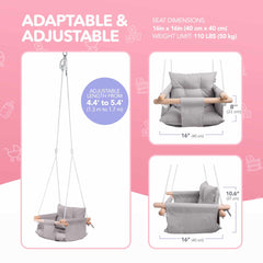 Cateam 16x16 inch canvas seat, durable and machine-washable for easy cleaning.