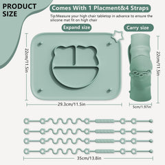 Cathill bear-pattern placemat with raised edges for easier scooping