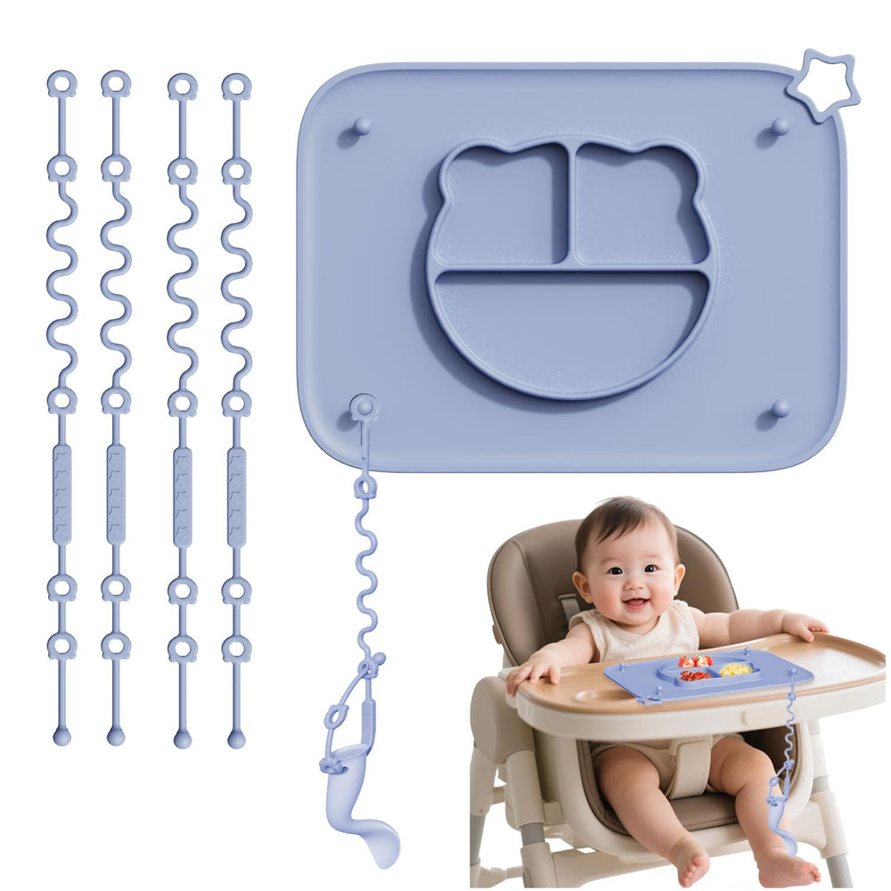 Cathill placemat with suction-base keeps meals mess-free on a tabletop
