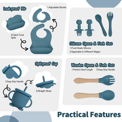 Catvegue suction plate blue demonstrates a strong grip to reduce spills.