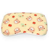 Caudeer Soft Toddler Pillow shows ergonomic curve for natural head alignment and comfy sleep.