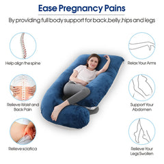 CAUZYART pillow back support aids nightly comfort for pregnancy.