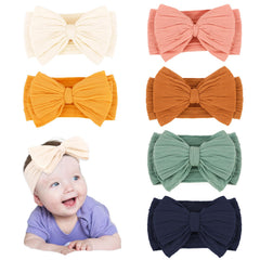 CAVETEE bow headband six pack colors keeps baby comfortable during daily wear and photos