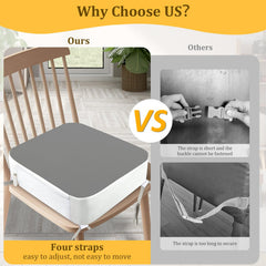 CAVWVTYU booster seat height-boost 3-8inch helps kids reach the table.