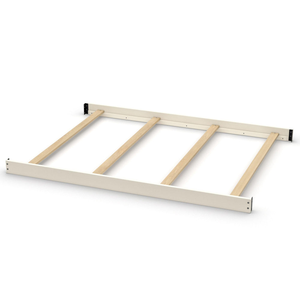 CC KITS full-size bed rails conversion kit on display for durable crib-to-bed transition