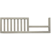 CC KITS Toddler Bed Rail Heritage Gray close-up shows solid wood finish, durable craftsmanship.