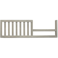 CC KITS Toddler Bed Rail Heritage Gray close-up shows solid wood finish, durable craftsmanship.