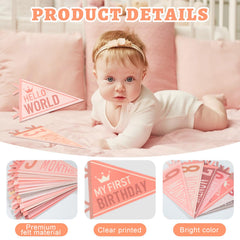 Cecliy My First Birthday pennant enhances first-year party decor and photo moments.