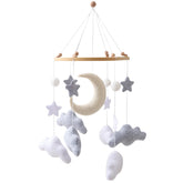 Ceecolia nursery mobile cloud dangle promotes gentle visual interest and soothing ambience.