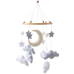 Ceecolia nursery mobile cloud dangle promotes gentle visual interest and soothing ambience.