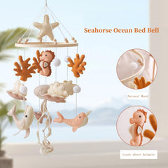 Ceecolia Ocean Life Crib Mobile coral focus enhances colorful stimuli for vision