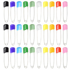 CEEYSEE safety pins with plastic head showing U-groove secure locking for diapers