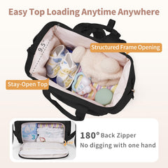 CEI-CEI diaper backpack insulated pockets keep bottles upright for on-the-go feeds.