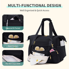CEI-CEI neoprene diaper bag tote interior layout with multiple pockets.