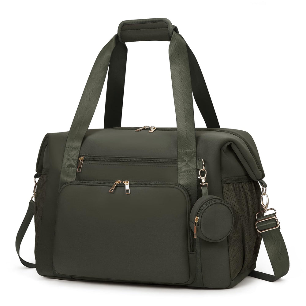 CEI-CEI neoprene diaper bag tote front view showing spacious layout for baby and parent essentials