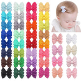 CellElection 80-pcs hair bows 2inch close-up highlights vibrant colors for outfit coordination.