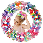 CellElection 6-inch rainbow bow with alligator clip for everyday wear