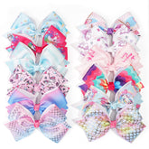 CellElection 4.5-inch rainbow bows on an alligator clip for secure styling