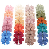 CellElection 40pcs baby girls 3in bows in pairs for easy ponytails and daily outfits.