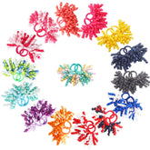 CellElection baby hair ties closeup showing durable grosgrain bows and elastic hold.