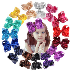 CellElection bling 6inch hair bow closeup with sparkling sequins for party-ready looks
