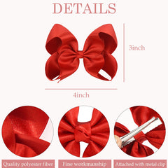CellElection 4-inch glitter bows in bright color range for toddlers and kids.