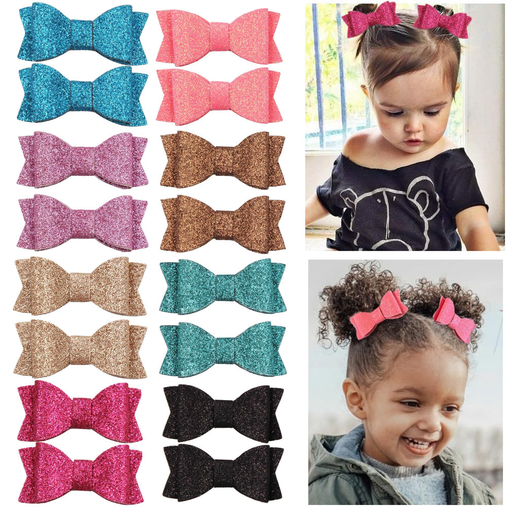 CellElection sparkly bows with alligator clips secure baby hairstyles for celebrations