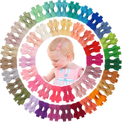 CelLot CLLOT 2-inch baby bow clip close-up shows lightweight hold.