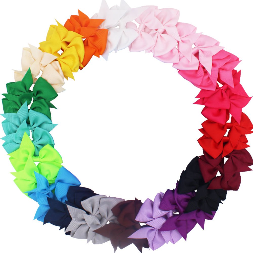 Celllot 40-piece 3.5-inch hair bows for everyday outfits.