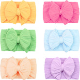 Celllot headbands green and pumpkin orange pack soft nylon gentle on baby skin