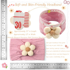 CÉLLOT baby flower headband pink offering soft comfort for all-day wear