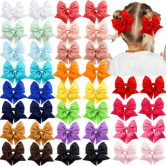 Celllot 40-piece hair bows pack in bright colors for versatile outfits.