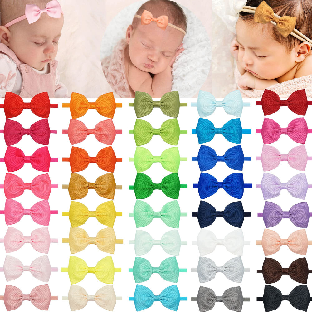 CÉLLOT 2.75-inch bow headband on soft nylon for newborns