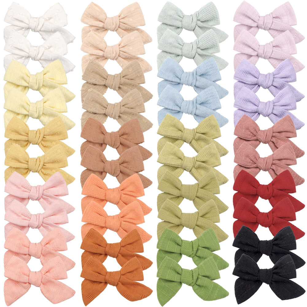 CÉLLOT linen hair bows close-up highlighting premium fabric texture for daily wear