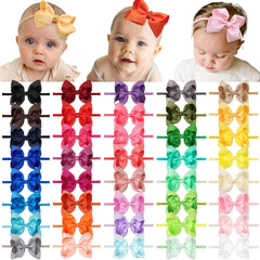 Cellot baby bow headband 3-5in in pink offers soft comfort for delicate baby skin.