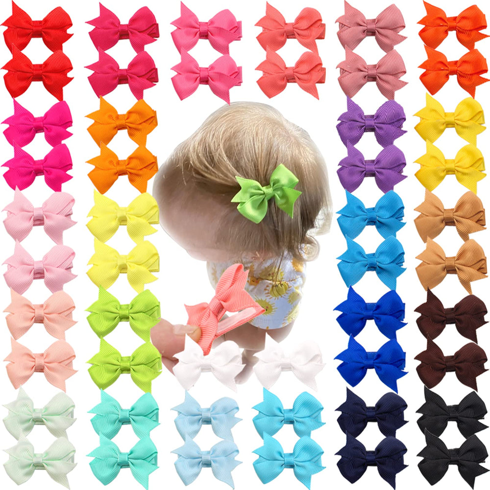 CÉLLOT 2-inch baby bows clip provides gentle, secure attachment for delicate hair.
