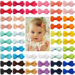 CÉLLOT 50-piece baby hair clips in a gift box, colorful and gentle on hair.